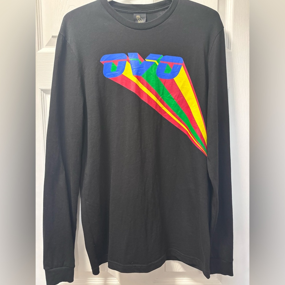 OVO Men's Black Long Sleeve with Colorful Graphic